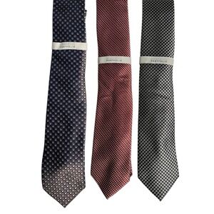 Perry Ellis Portfolio Men's Ties Classic business office casual Necktie Lot of 3